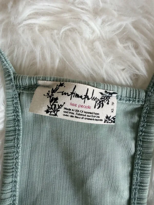 Intimately Free People Ribbed V-Neck Racerback Tank Top - Image 3