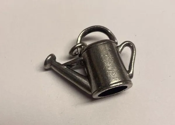 Signed Jimlift Jewelry Pendant / Figurine Pewter Garden Watering Pot - Water Pot - Image 2