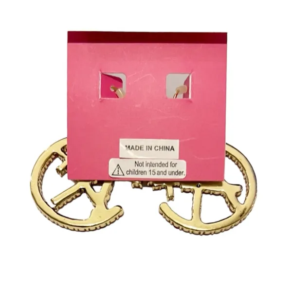 🤍✨BETSEY JOHNSON A Plus White Rhinestone Crystal Drop Earrings School Teacher - Image 3