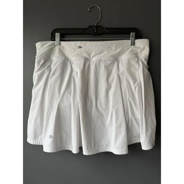 Lululemon White Tie-Dye Athletic Skort with Inner Shorts - Image 8