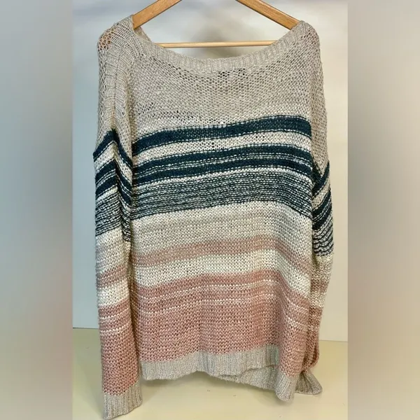 NWOT Cupcakes & Cashmere Striped Sweater large - Image 3