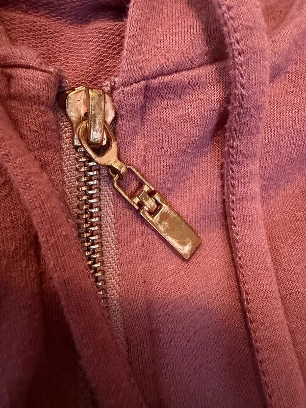 Pink zip up hoodie Size XS - Image 7