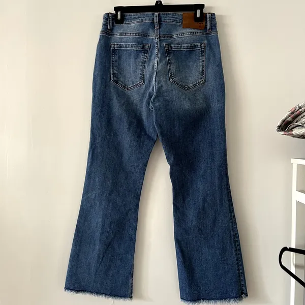 Tecovas Blue High Rise Flare Denim Western Boho Jeans Size 29 - Image 3