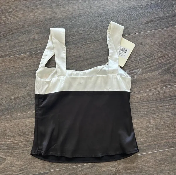 Black And White Satin Top - Image 2