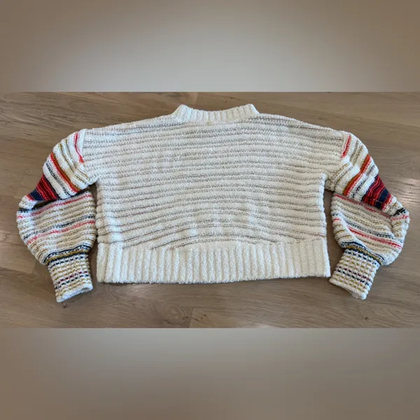 Gilded Intent Reverse Seam Striped Sweater size medium - Image 10