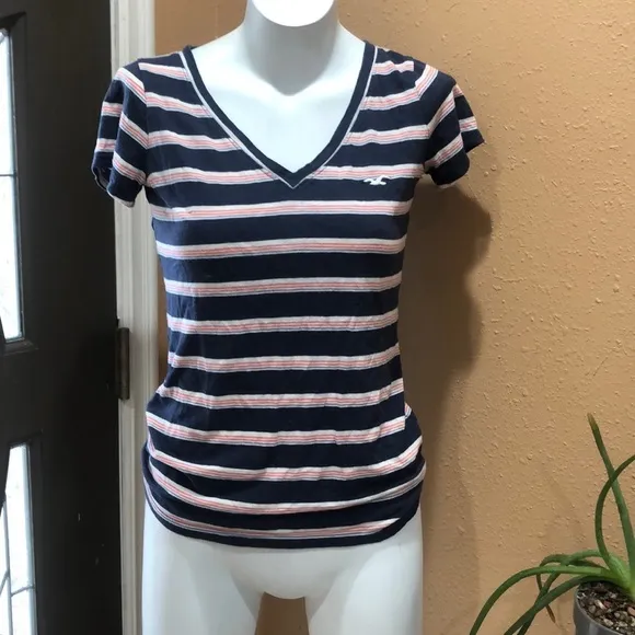 Hollister striped v neck tee - Image 2