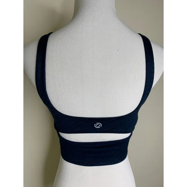 Vimmia X Energy Wave Crop Top Sz Large Blue Black - Image 2
