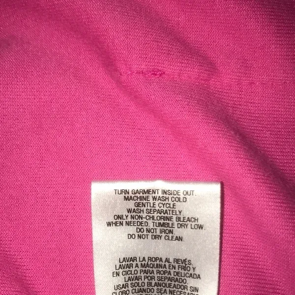 EVERLAST SPORT hot pink velour zip up hoodie bling trim at pockets NEW size L - Image 7