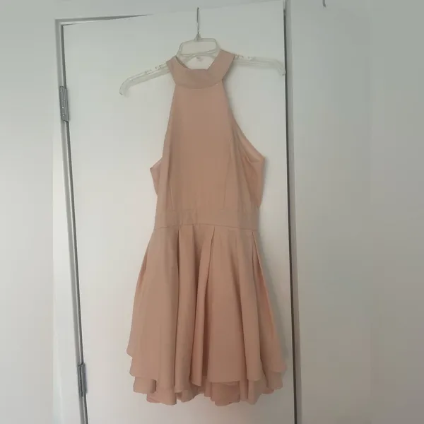 Lulus Halter Neck Skater Dress - Image 4