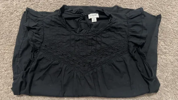Black detailed J.CREW Dressy Blouse - Image 3