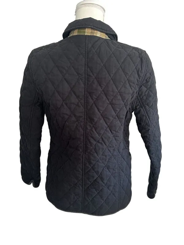 LL BEAN Vintage Black Quilted Jacket Size 0 - Image 5