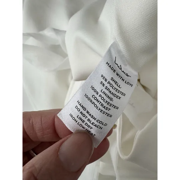 NWOT Lulus Romantic Celebration White Tie Strap Bodycon Midi Dress Size Small - Image 10