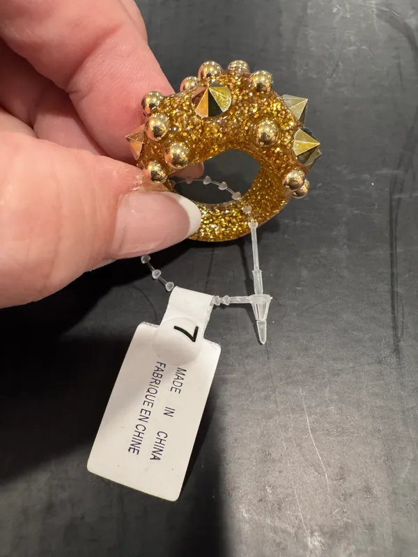 Gold spiked ring #glamour #rave #coachella #supercute #brandnew #urbanoutfitters - Image 3