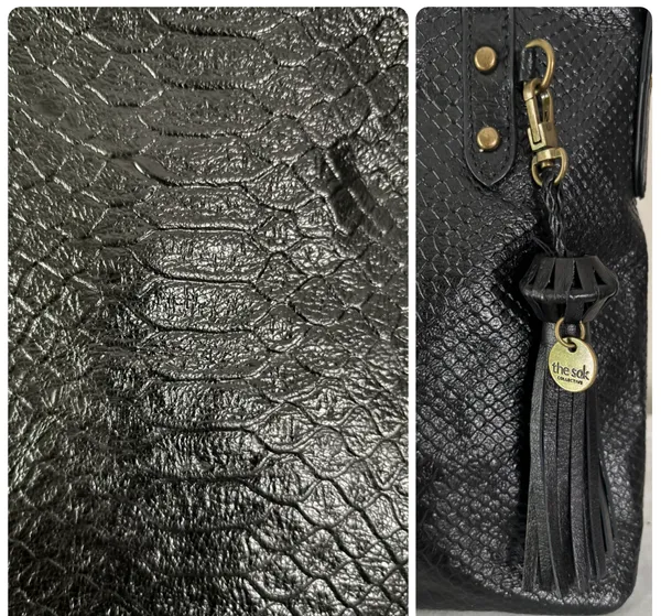 The Sak black leather embossed crossbody tote - Image 15