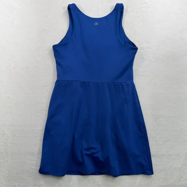 GapFit Size S Athletic Dress Royal Blue V-Neck Built-in Shorts Pocket GF004929 - Image 4