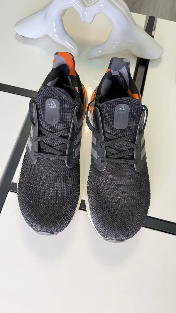 Adidas UltraBoost 20 Primeblue Black Orange Camo - Men's Size 9.5 - Image 4