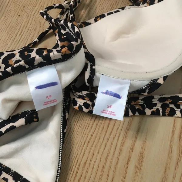 B5 New 2pc Animal Print Bikini Set padded and Underwired top Size Small - Image 4