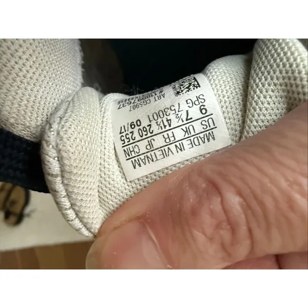 Adidas Neo Pace White Black 3 Stripe Leather Sneakers 9 - Image 7