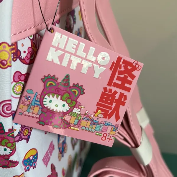 New Loungefly Hello Kitty Monster Costumes Graphic Vegan Leather Mini Bag - Image 6
