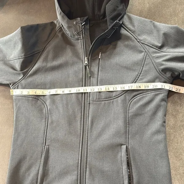 Women’s Dark Gray Ski Jacket with Hood Slim Fit Size M - Image 6