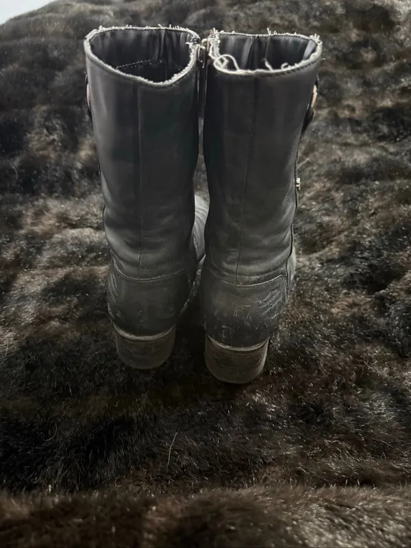 Harley-Davidson Serita Boots Women's Size 6 Black Shoes Biker Motorcycle - Image 4