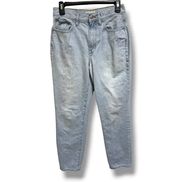 Madewell The Perfect Vintage Jeans 27 Light Wash High Rise Tapered Mom Denim - Image 3
