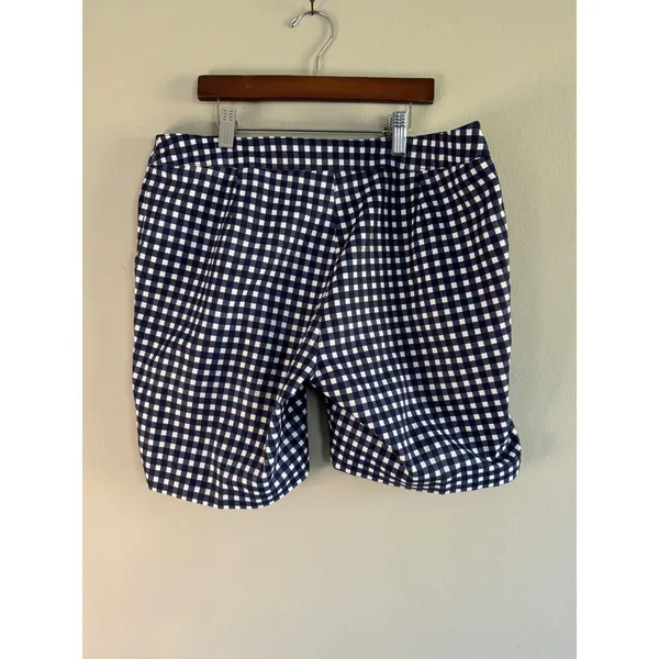 Callaway Opti-Dri Women Navy Blue Gingham Golf Shorts Size 6 ST2587 - Image 3