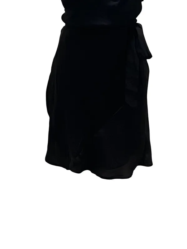 Intimately Free People Like Me Or Love Me Wrap Slip Dress Black Size XL LBD Glam - Image 8