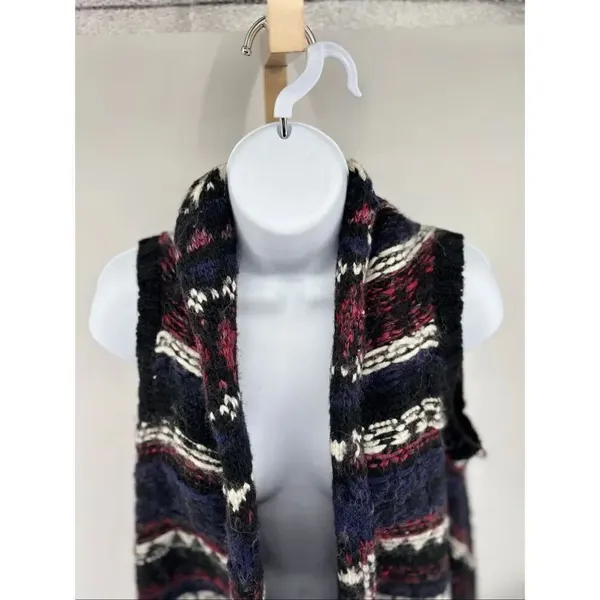 LOFT Alpaca Wool Cardigan Sweater Vest Poncho Blanket Open Front Chunky XS/S - Image 4