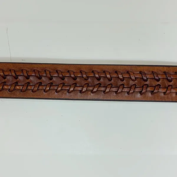 Goforgreen Women’s Western Belt Tan‎ Leather with Silver Buckle Size 38/40 - Image 4