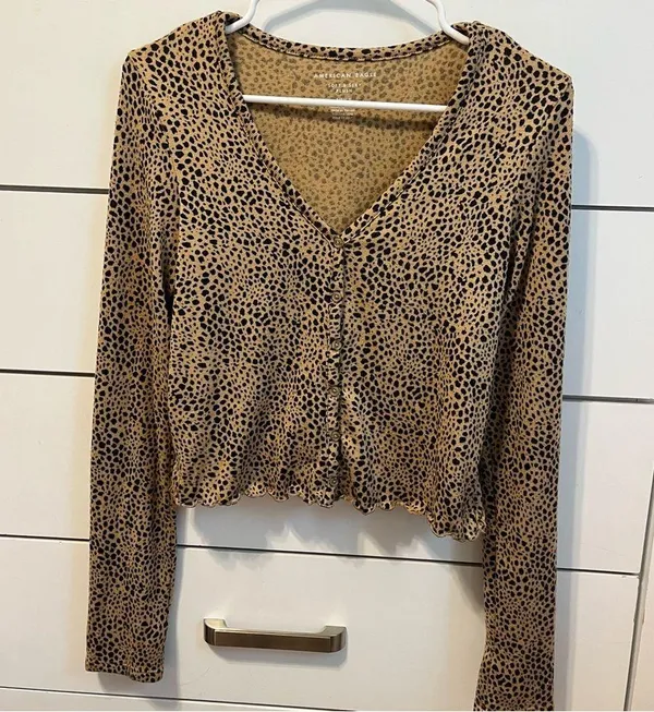 American Eagle Cheetah Leopard Blouse - Image 2