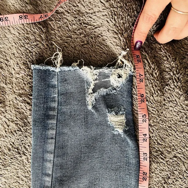 Maurices High Rise Skinny Blue Jeans Womens Small S Distressed Button-Fly - Image 12