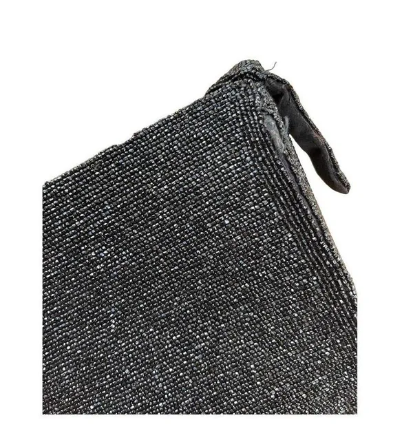 Vintage Black Beaded Hand Bag, 1950s Black Beaded Purse - Image 5