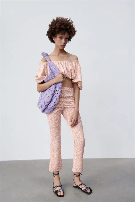 Zara Floral Silky Pants - Image 3