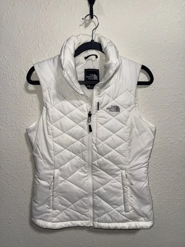The North Face Thermoball‎ Eco Puffer Vest Womens XS White Quilted Full Zip - Image 5