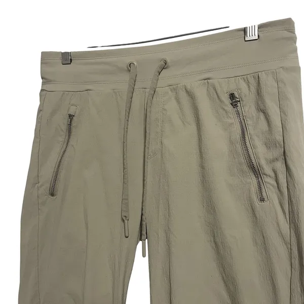 Athleta Tan Jogger‎ Pants Size 6 Zip Pockets Drawstring Waist Athleisure - Image 3