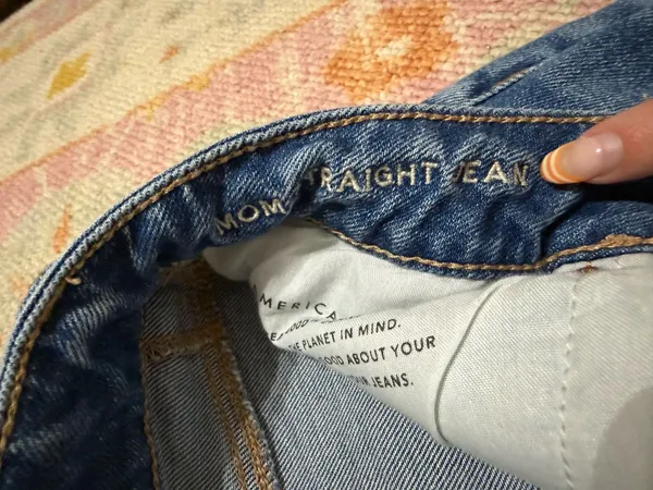 American Eagle Stretch Mom Straight Jeans - Image 5