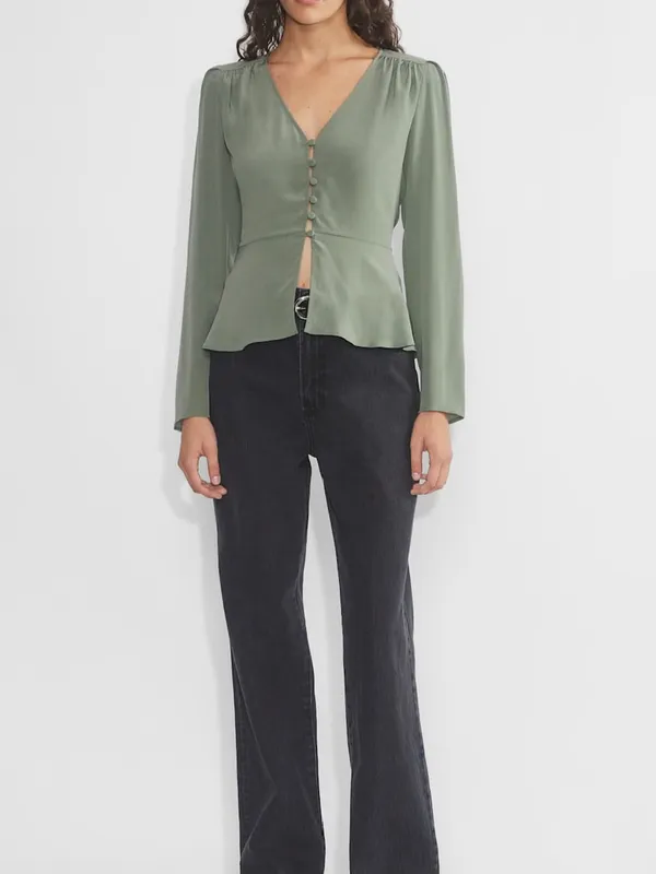 Aritzia Wilfred Suzette silk blouse - Image 3