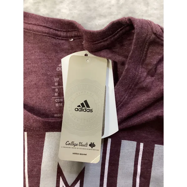 Adidas Texas A&M Aggies TAMU‎ Women Maroon Heather fitted T-Shirt Medium NWT - Image 4