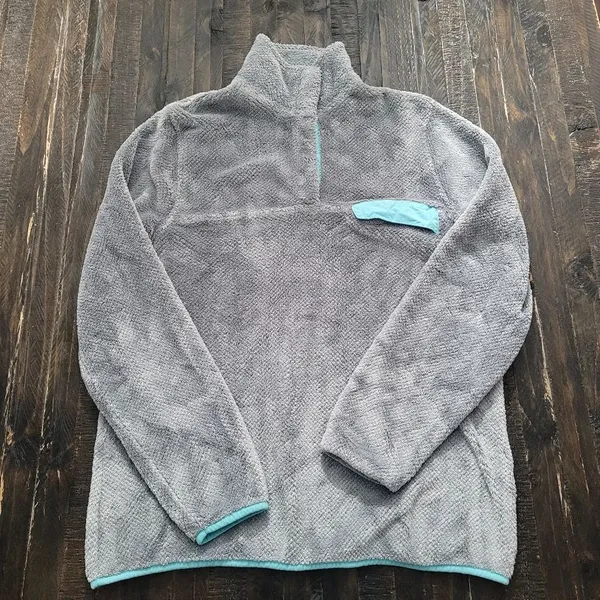 JACHS Cabin Fuzzy Fleece Snap Pullover Jacket Womens Size Small - Image 2