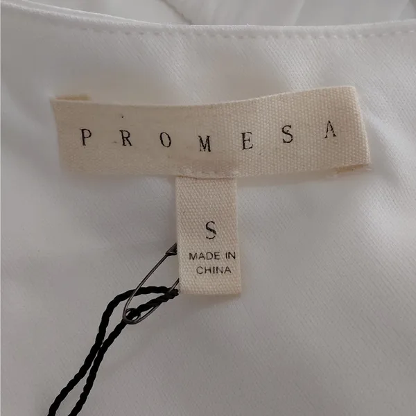 Prómesa Formal Evening Gown Dress Size Small White One Shoulder Wedding Party - Image 7