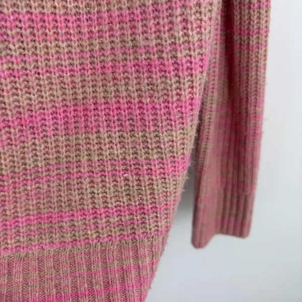 Aerie Quarter Zip Sweater Lip Gloss Oversized Preppy Pullover‎ Pink Size XS - Image 8
