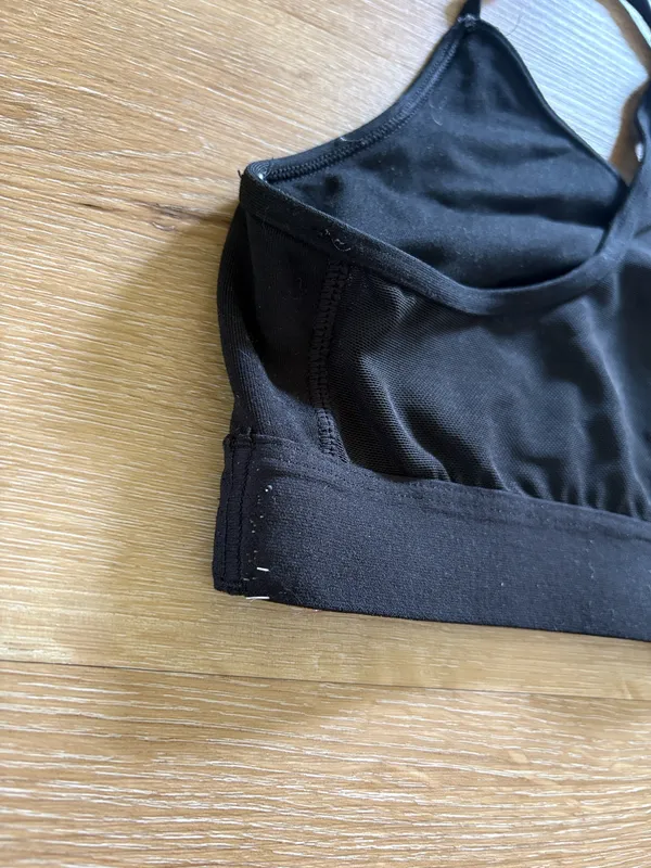 Adidas Black Sports Bra with White Logo - Image 4