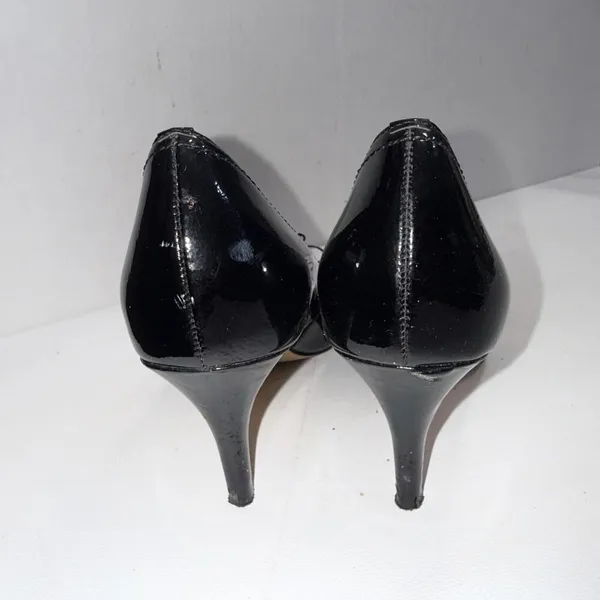 Joan David Black Point Old Money‎ Classy Bow Stiletto Designer Pumps Heels 7M - Image 12