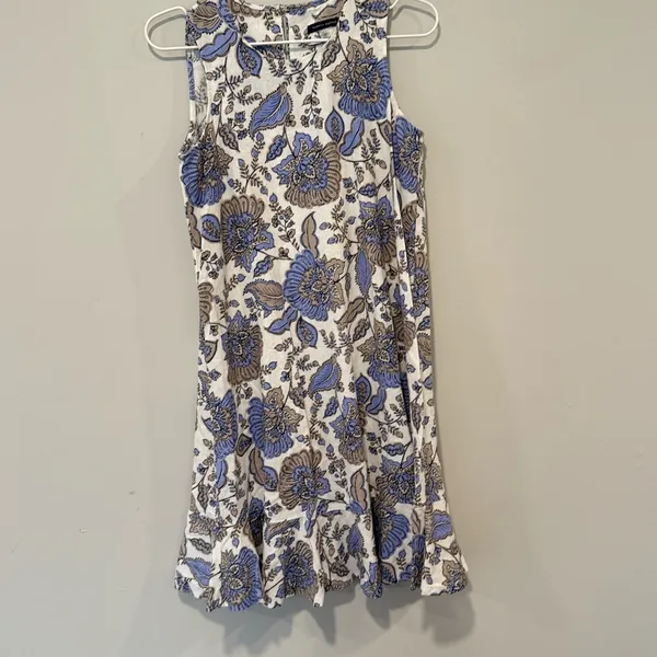 Tommy Hilfiger Women's Ruffled Hem floral Shift Linen Dress size 2 1724 - Image 2