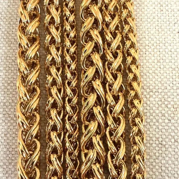 Liz Claiborne LCI Gold Tone Multi Strand Chain Necklace Statement Chunky - Image 5