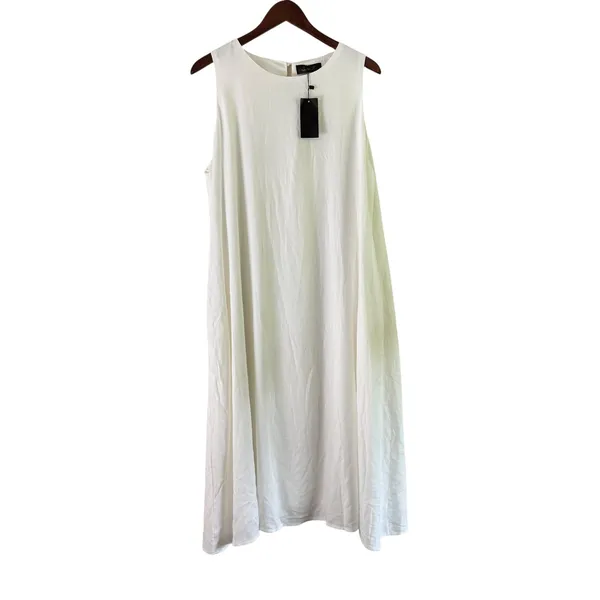 Seta T Sleeveless Dress Casual Linen Blend Flowy Dress XL‎ - Image 9