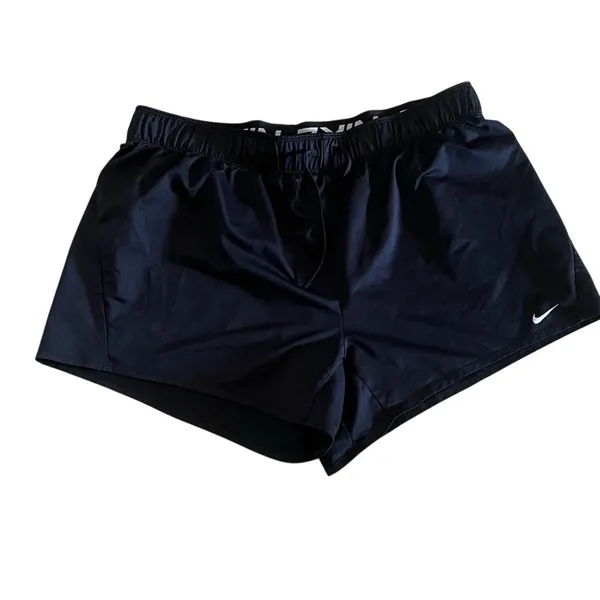 Nike Dri-FIT Shorts Womens M Black Athletic Running Drawstring Waist Logo - Image 7