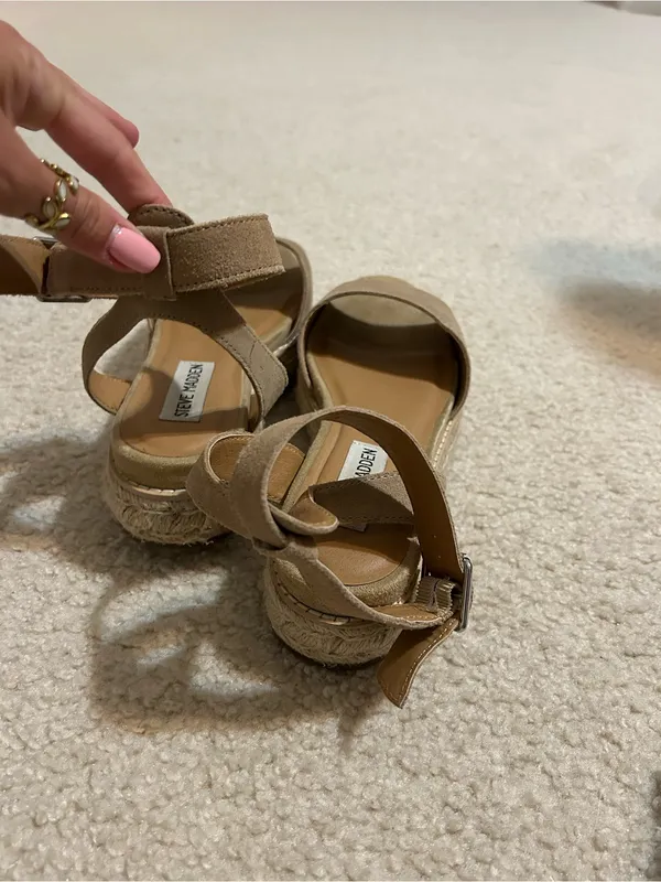 Steve Madden Beige Espadrille Platform Sandals - Tan - Image 4