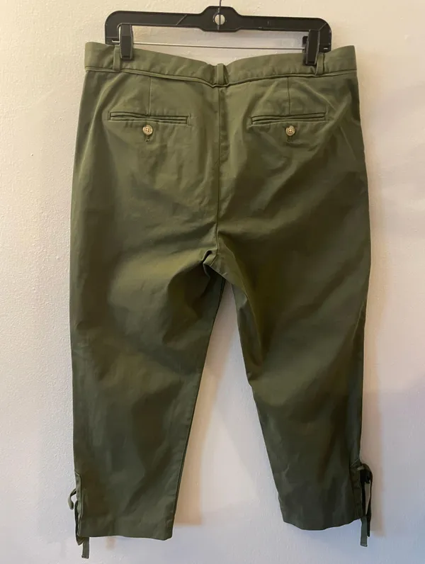Banana Republic Olive Green Petite Cropped Pants 12P - Image 6